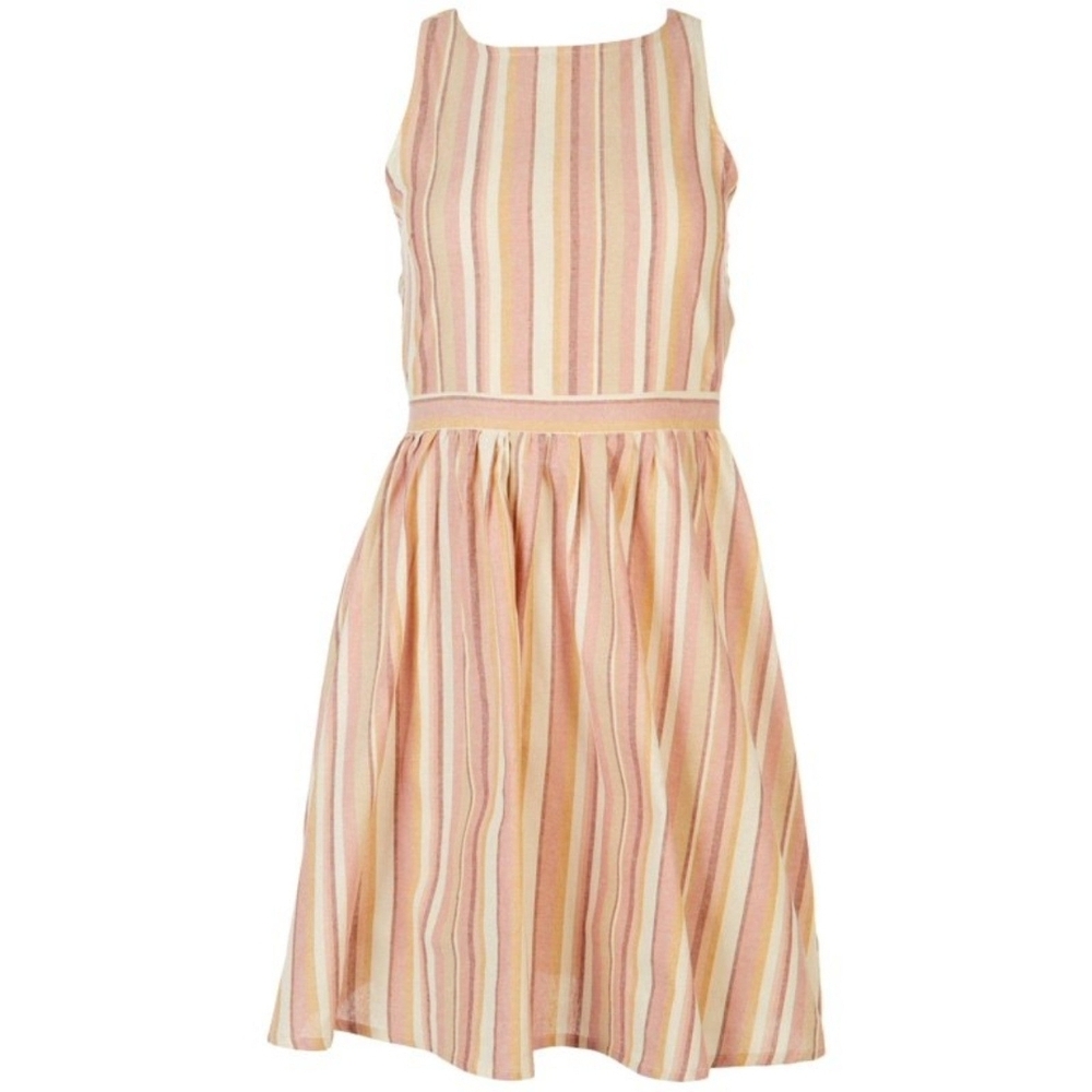 Derek Heart Juniors Striped Crisscross Back Dress